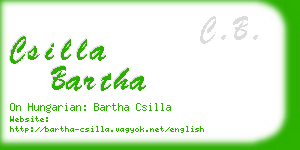 csilla bartha business card